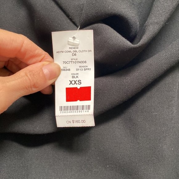 ❗️SOLD❗️Bebe Asymmetrical Double Cloth Dress Size XXS - Picture 4 of 6